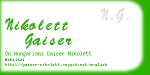 nikolett gaiser business card